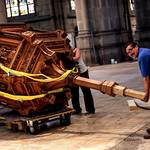 Umbauarbeiten im Mariendom Linz zur Innenraumgestaltung