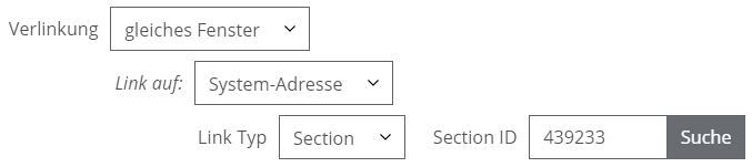 Verlinkung Section bekannt