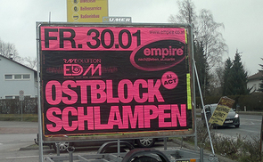 Ostblock Schlampen - Plakate treten Menschenwürde mit Füßen